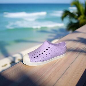 Native Shoes Jefferson Toddler Slip-On Canary Lilac Sneakers Size C 13